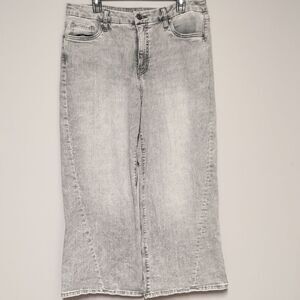 Kut from the Kloth Light Gray Wide Leg Jeans